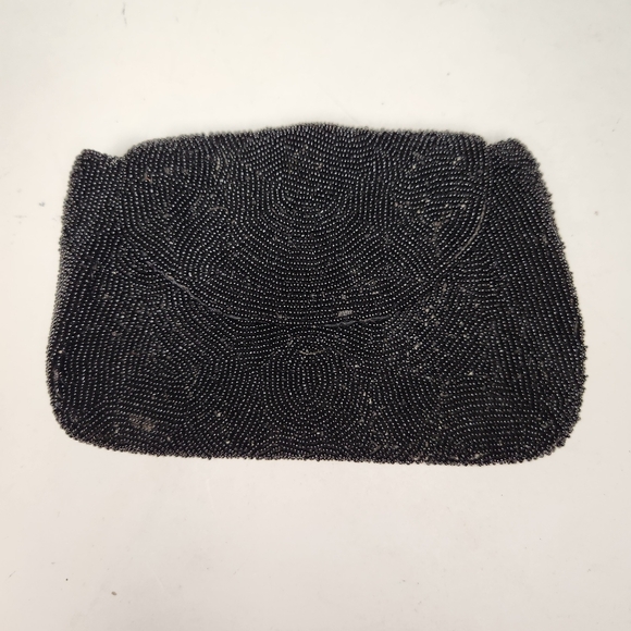 antique 1900s longchamp beaded finger purse black belgium boutique - Picture 1 of 13